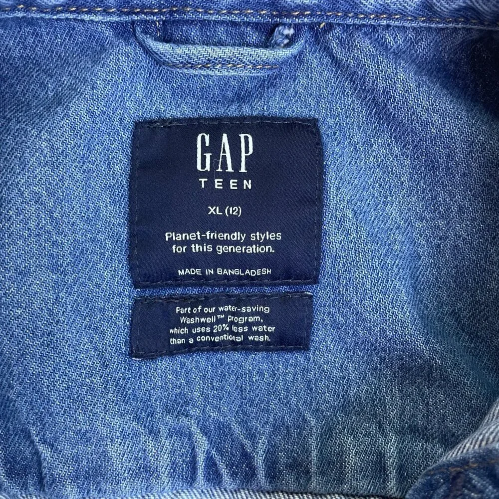 Gap Teens Boys Denim Jacket Size XL(12)